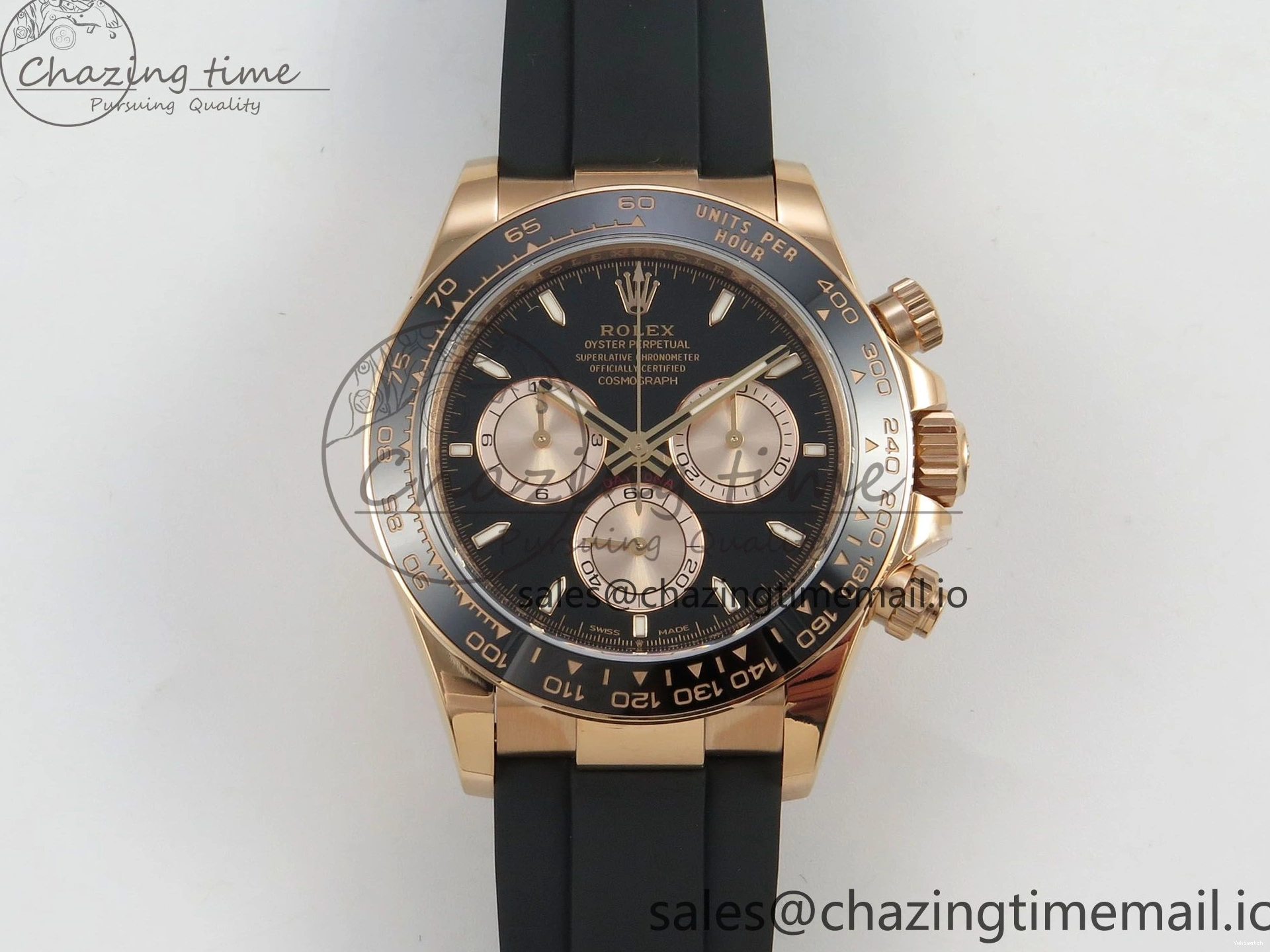 RG Oysterflex Edition 126515 VSF Daytona on 1:1 VS4131 (Weighted) Strap Dial Black V2 Best 0120